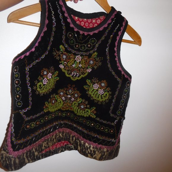 Antique Vintage Beaded Hungarian Vest, textile, garment, cultural art - Picture 1 of 16